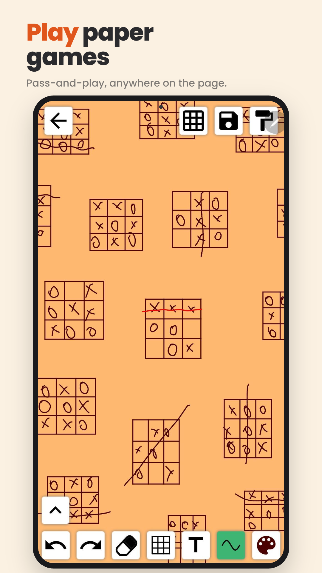 Playing a classic paper game on the canvas