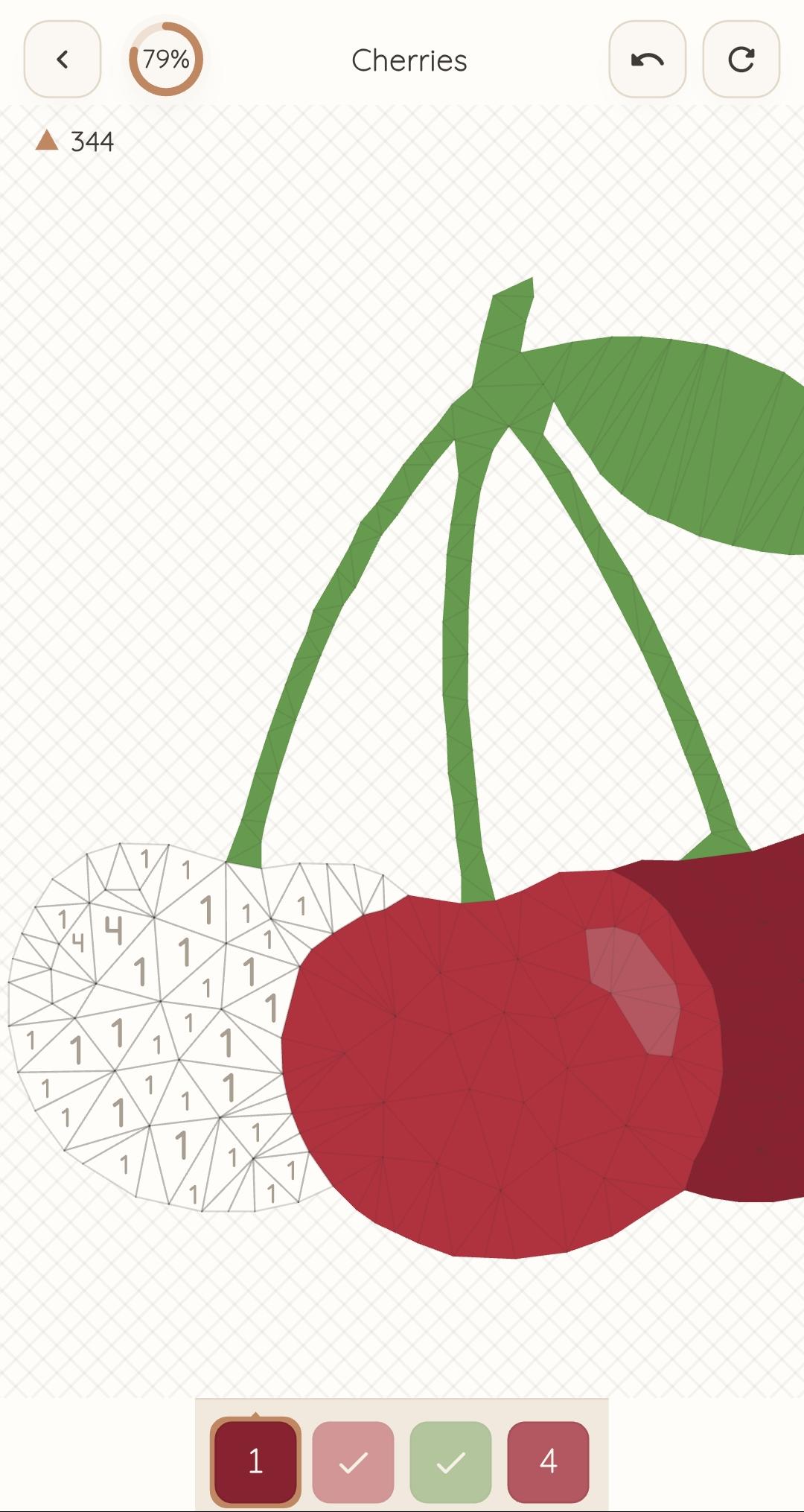 Low-poly cherries