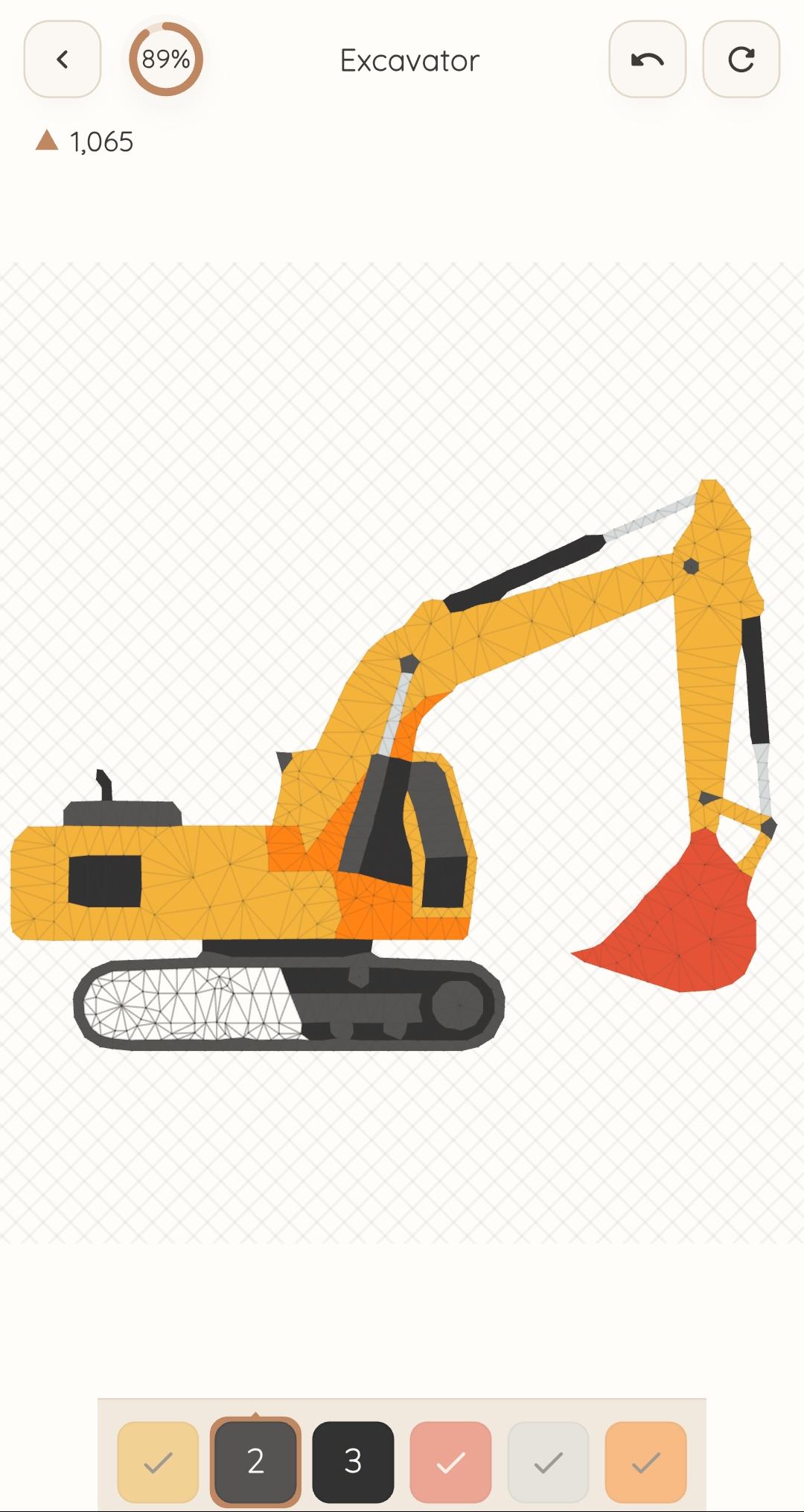 Low-poly excavator