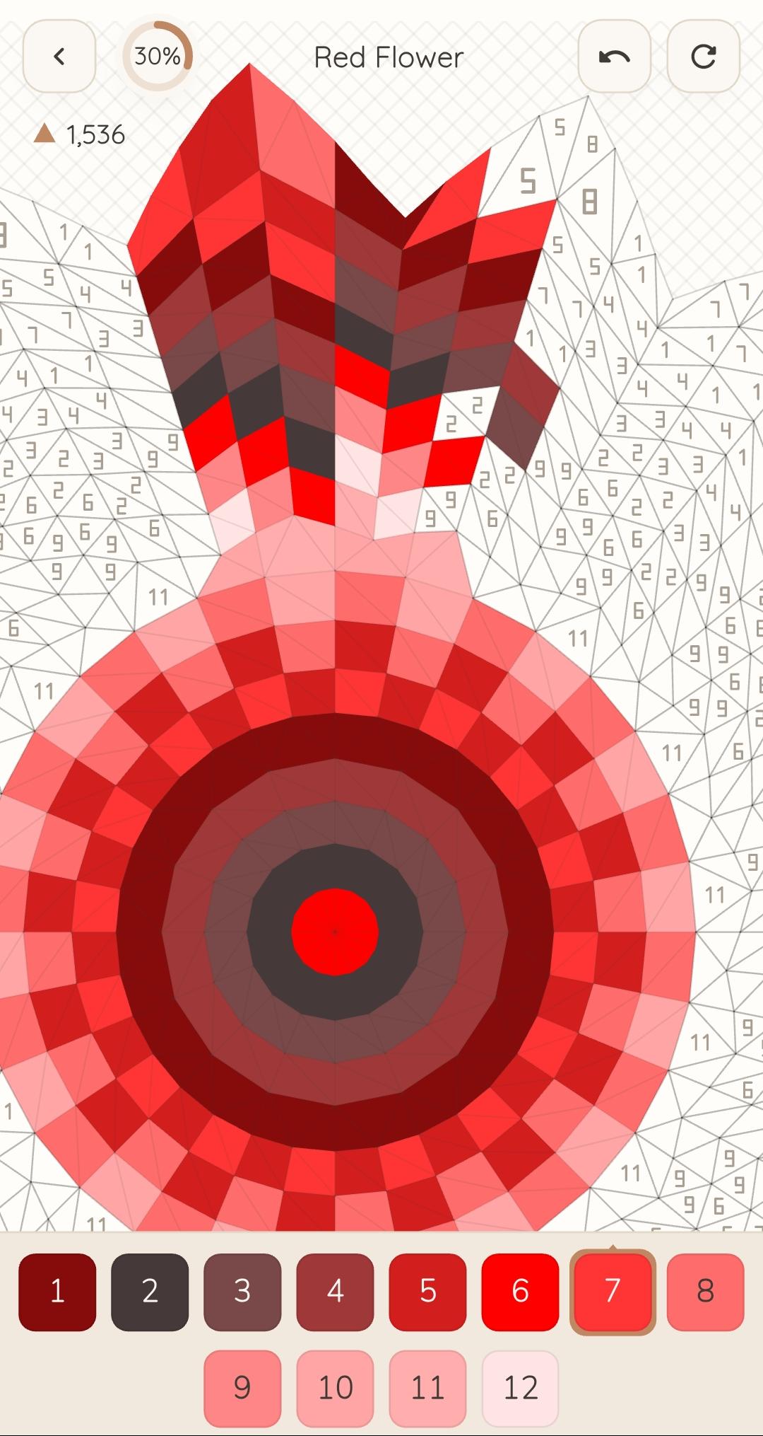 Geometric red mandala
